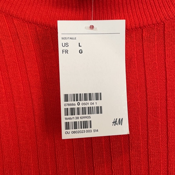 H&M Ribbed Top Size Large - Picture 3 of 4